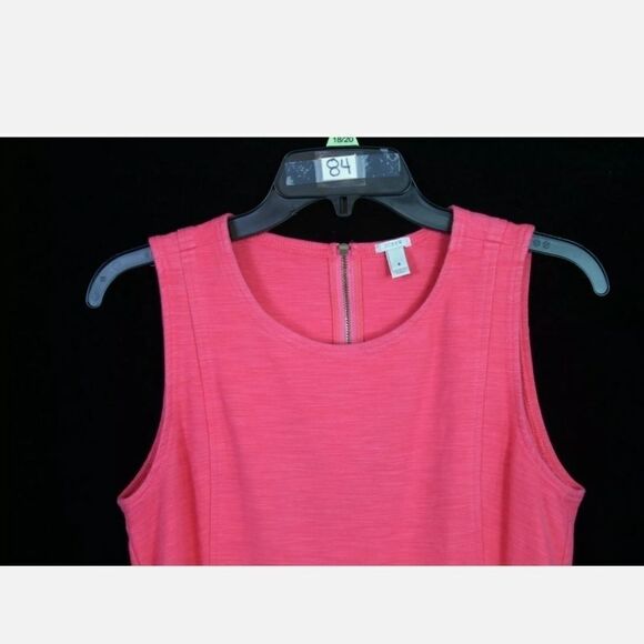 J Crew Womens Knit Princess-Seam Dress Size 6 Sleeveless Fit & Flare Coral Pink - Picture 7 of 9